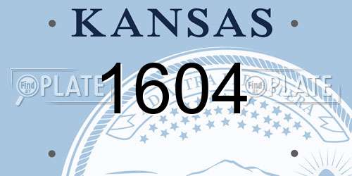 1604 Kansas License Plate
