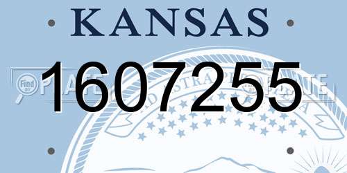 1607255 Kansas License Plate