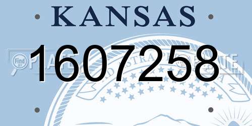 1607258 Kansas License Plate