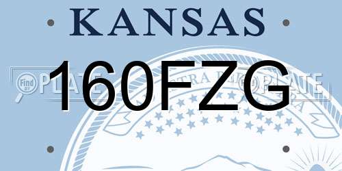 160FZG Kansas License Plate