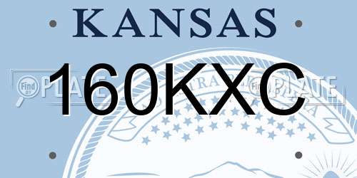 160KXC Kansas License Plate
