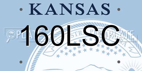 160LSC Kansas License Plate