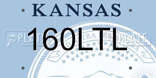 160LTL Kansas License Plate