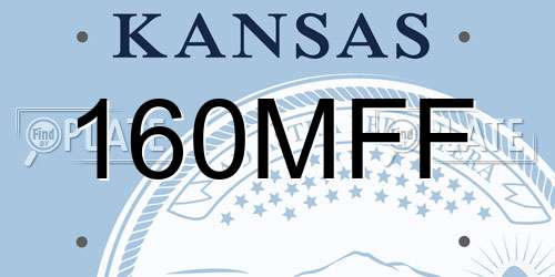 160MFF Kansas License Plate