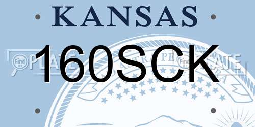 160SCK Kansas License Plate