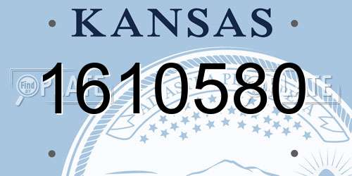 1610580 Kansas License Plate