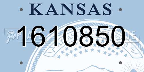 1610850 Kansas License Plate
