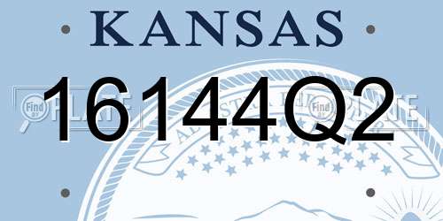 16144Q2 Kansas License Plate