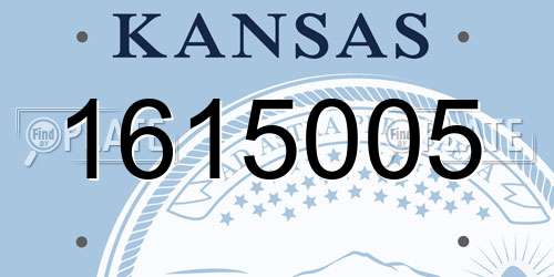 1615005 Kansas License Plate