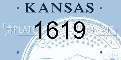 1619 Kansas License Plate