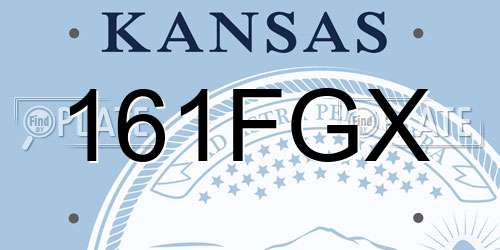 161FGX Kansas License Plate