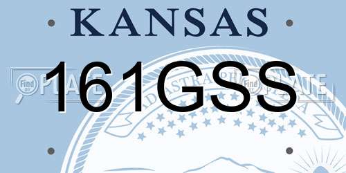 161GSS Kansas License Plate