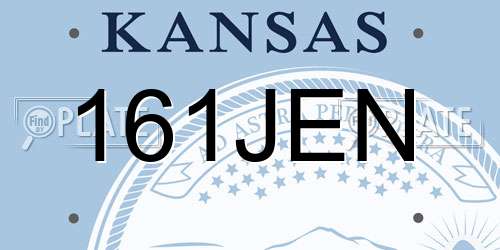 161JEN Kansas License Plate