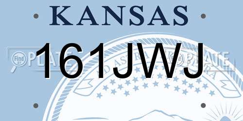 161JWJ Kansas License Plate