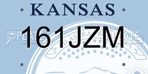 161JZM Kansas License Plate