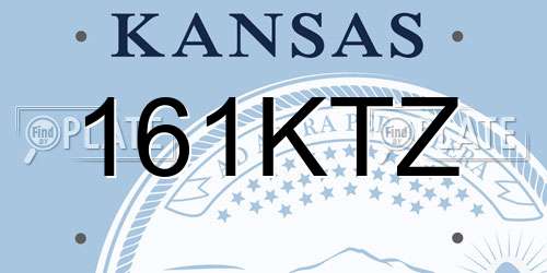 161KTZ Kansas License Plate