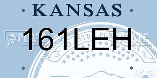 161LEH Kansas License Plate