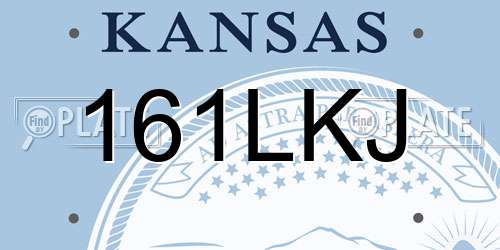 161LKJ Kansas License Plate