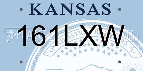 161LXW Kansas License Plate
