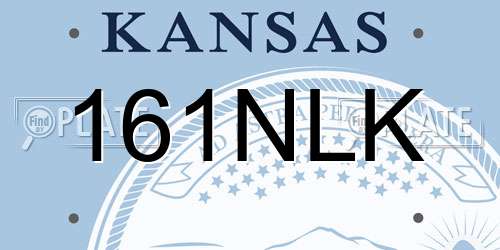161NLK Kansas License Plate
