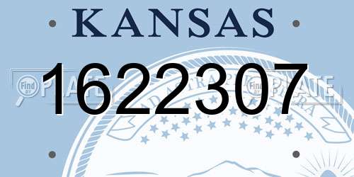1622307 Kansas License Plate