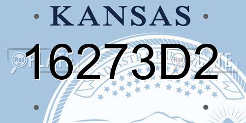 16273D2 Kansas License Plate