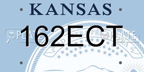 162ECT Kansas License Plate
