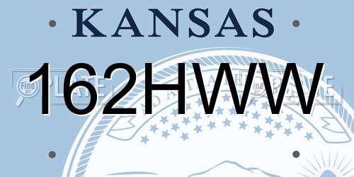 162HWW Kansas License Plate