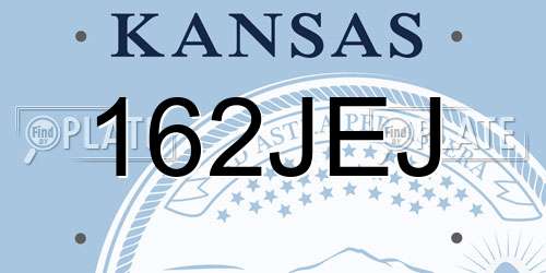 162JEJ Kansas License Plate