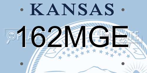 162MGE Kansas License Plate