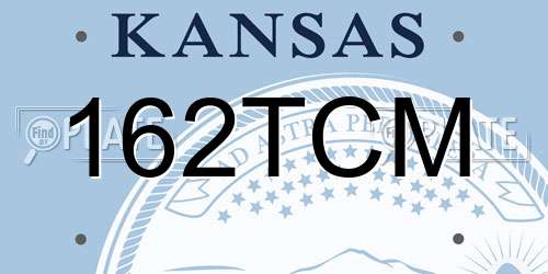 162TCM Kansas License Plate