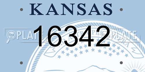 16342 Kansas License Plate