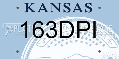 163DPI Kansas License Plate