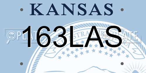 163LAS Kansas License Plate