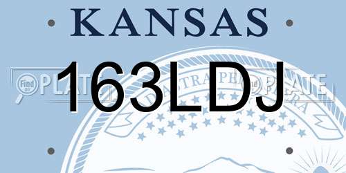 163LDJ Kansas License Plate