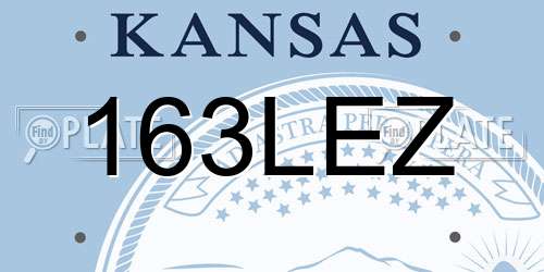 163LEZ Kansas License Plate