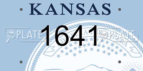 1641 Kansas License Plate