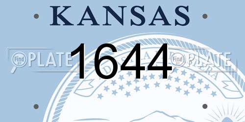 1644 Kansas License Plate