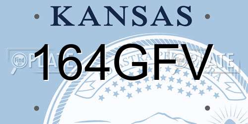 164GFV Kansas License Plate