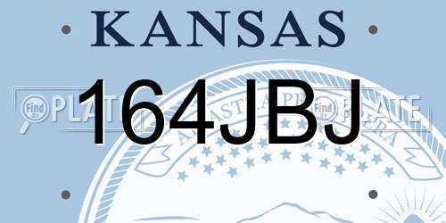 164JBJ Kansas License Plate