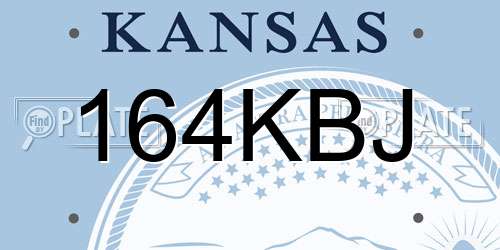 164KBJ Kansas License Plate