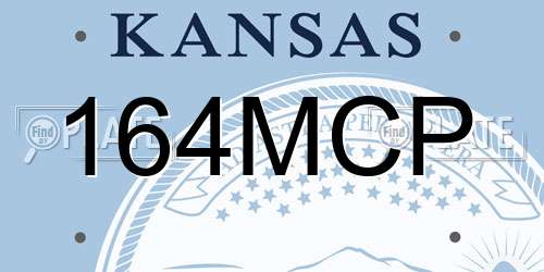 164MCP Kansas License Plate