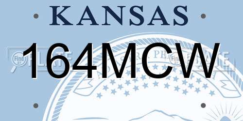 164MCW Kansas License Plate