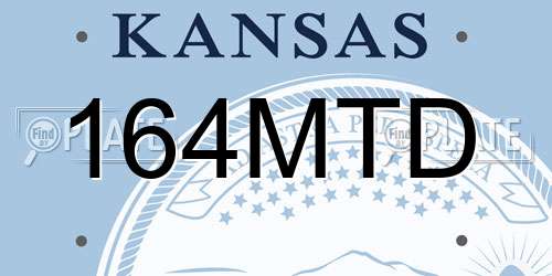 164MTD Kansas License Plate