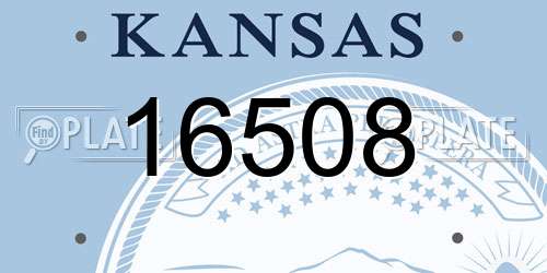 16508 Kansas License Plate