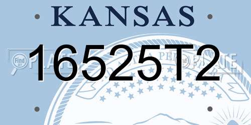 16525T2 Kansas License Plate