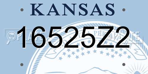 16525Z2 Kansas License Plate