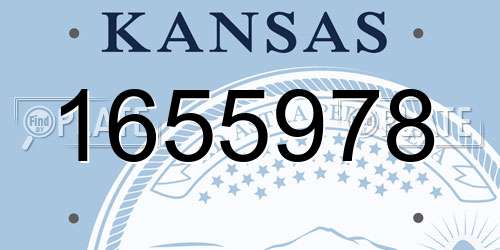 1655978 Kansas License Plate