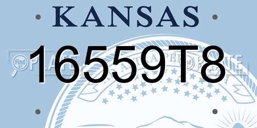 16559T8 Kansas License Plate