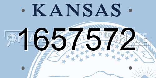 1657572 Kansas License Plate